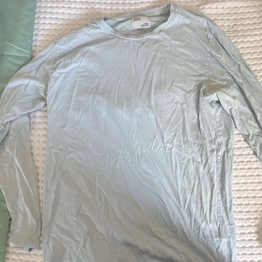 Sky Blue Long Sleeve Men's Tee